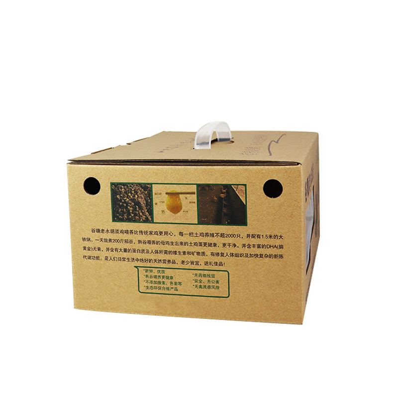 Custom Logo Printed Paper Packing Egg Storage Corrugated Box For Mango Packing Fruits Carton