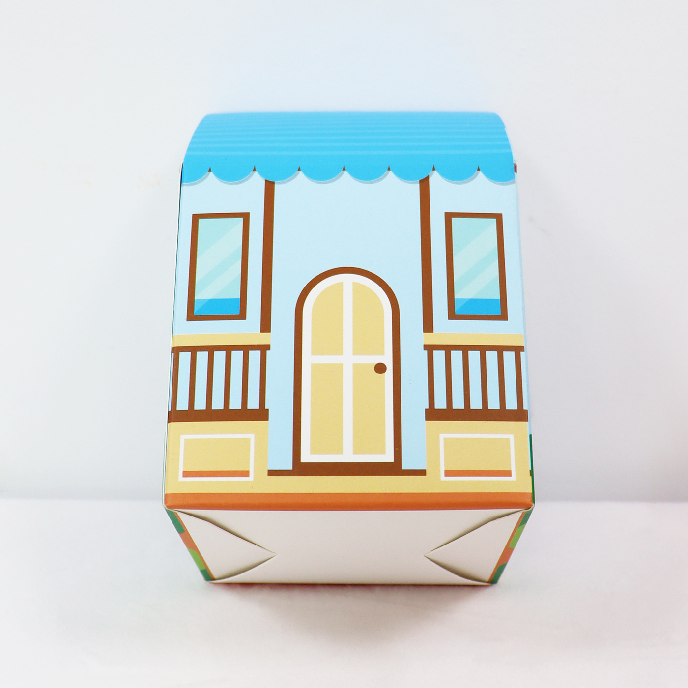 Gable house shaped cardboard cookie boxes packaging. cookie cardboard paper boxes packaging