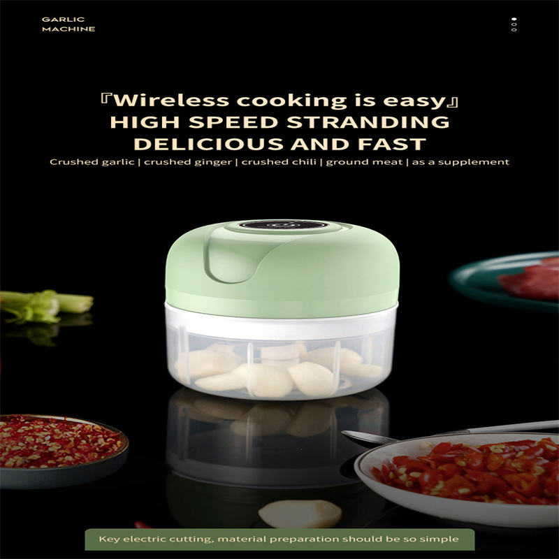 Factory Direct Sell Wireless Electric Garlic Masher Press Mincer Vegetable Chili Meat Grinder Food Chopper Kitchen Tools