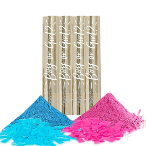 Confetti Cannon Smoke Launcher Sticks 100% Biodegradable Confetti Powder Cannons Gender Reveal Party Supplies