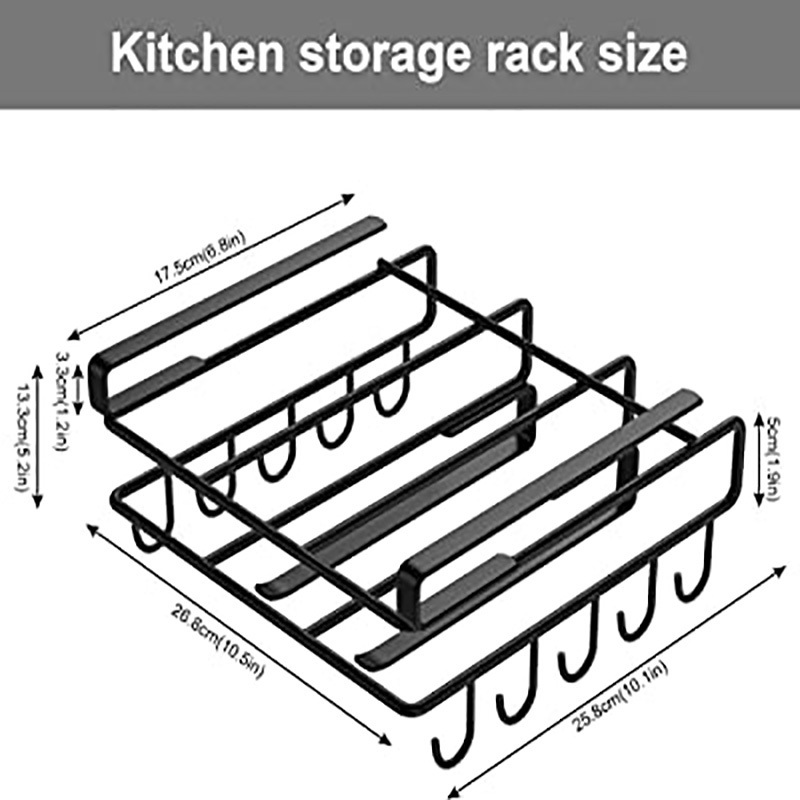 Multificational Household Kitchen Storage Stainless Steel Nail-free Wall Cabinet Kitchen Hanging Storage Racks