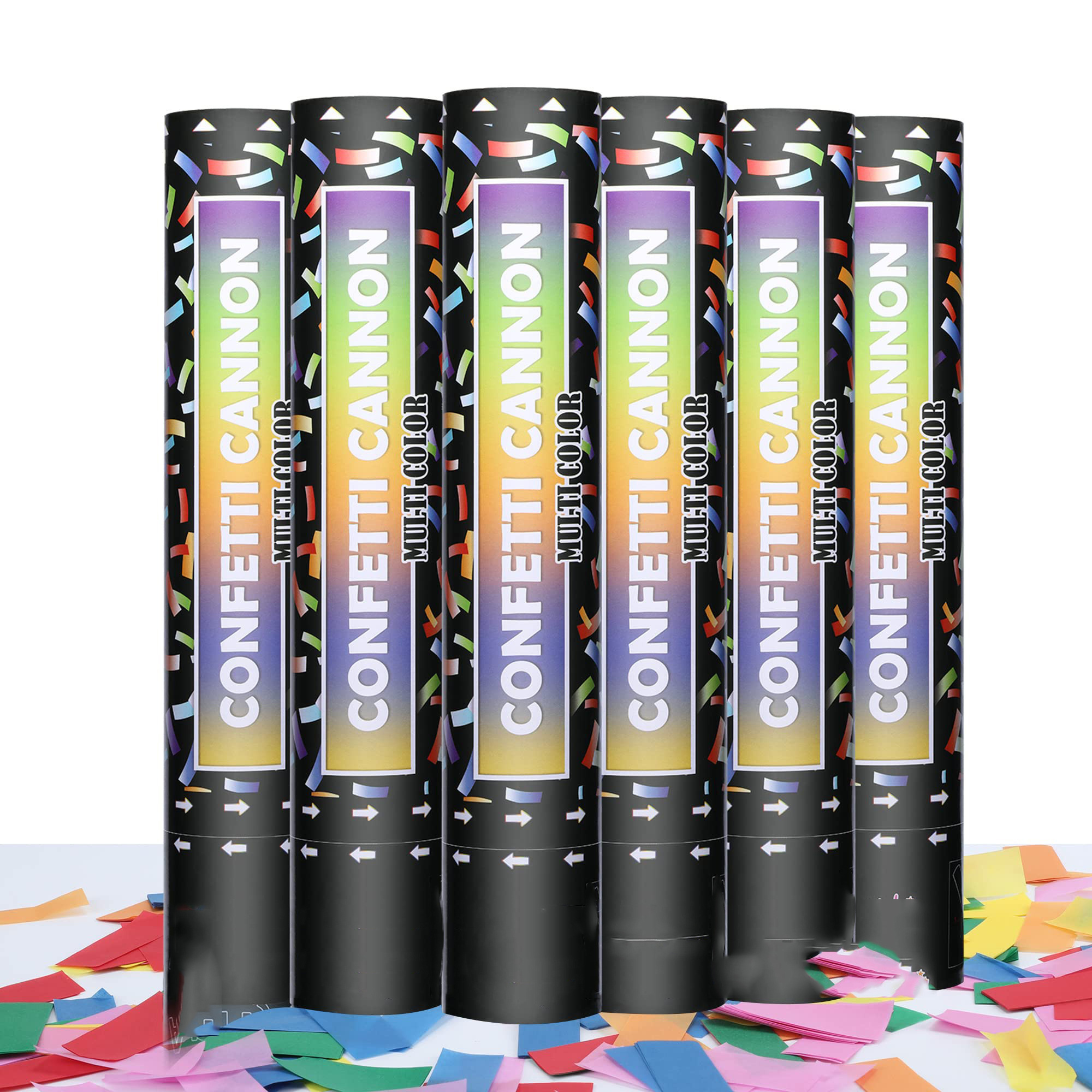 Hot Sale 12 inch Multicolor Biodegradable Party Popper Confetti Cannons Handheld Confetti Cannon Popper