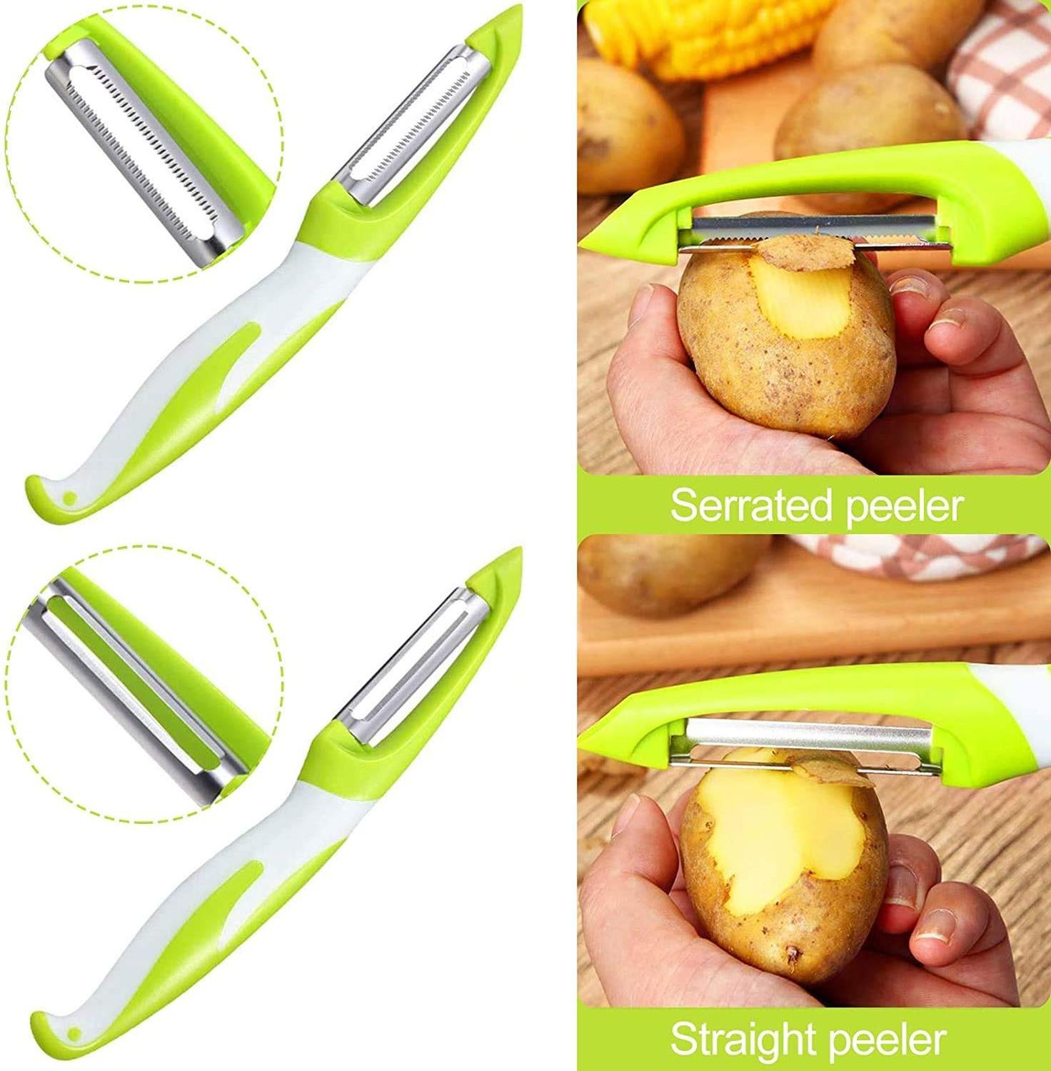 Hot Selling Kitchen Gadgets Multifunctional Stainless Steel Fruit Potato Julienne Vegetable Paring Peeler