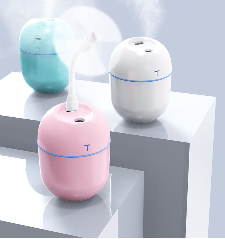 New Arrival Ultrasonic 250ml Mini Humidifier Aroma Oil Diffuser USB Cool Mist Humidifier with Colorful Night Light for Home Car