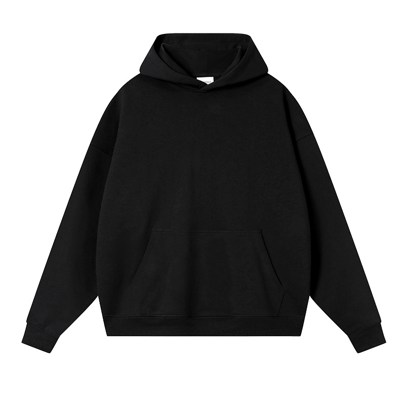 High Quality 380 GSM Cotton Thick Blank Plain Heavyweight Oversized Hoodies No String Unisex Custom Logo Plus Size Men's Hoodies