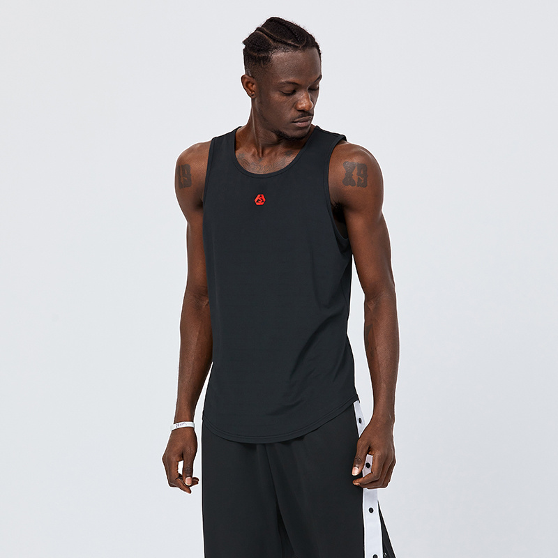 Polyester Fitness Running Muscle Workout Tank Top Custom Blank Mens Fit  Bodybuilding Stringer Gym Singlet