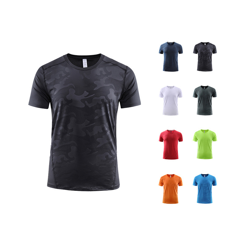 Reflective Stripe 90% Polyester 10% Spandex Mens Athletic Workout Embossed Unisex Gym Running Men's T Shirt