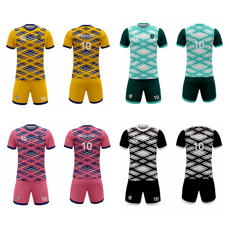 Football Jersey Sets Quick Dry Sublimation Wear For Men's Practice Shirts Custom Sportswear Soccer Team Uniform