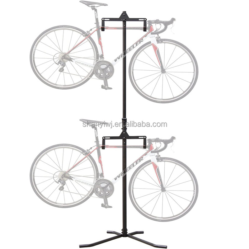 TOOTUFF 2 Bike Bicycle Vertical Hanger Parking Rack Gravity Floor Storage Stand for Garages or Apartments