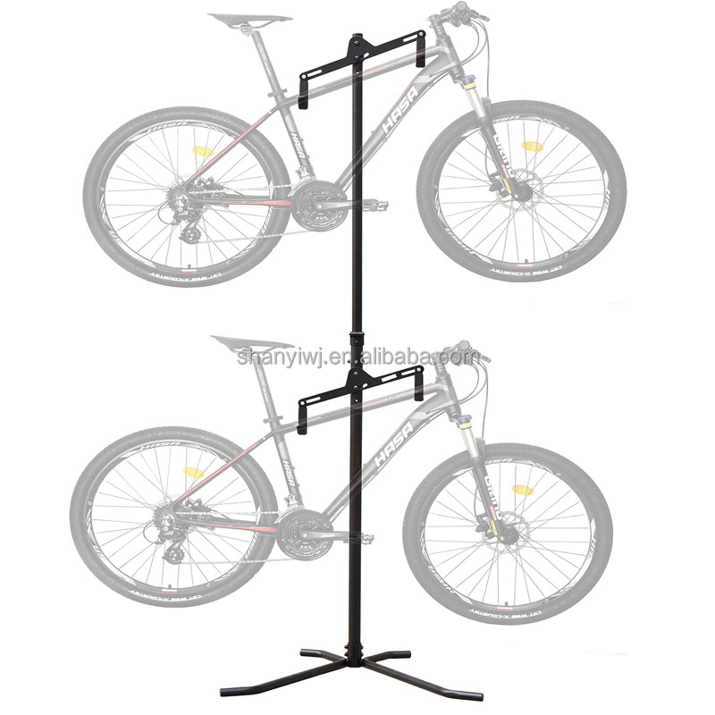 TOOTUFF 2 Bike Bicycle Vertical Hanger Parking Rack Gravity Floor Storage Stand for Garages or Apartments