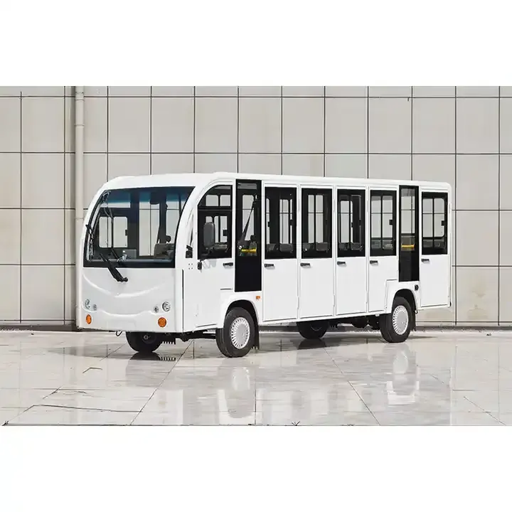 Electric Sightseeing Car 17 Seats Enclosed Body Tourist Car 17 Seaters Electric Mini Shuttle Bus With Ac Conditioner