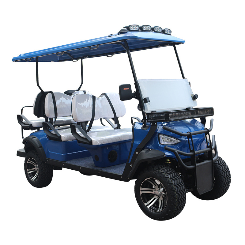 Gasoline Golf Carts / Golf Cart Electric Golf Cart 6 Seat Electric 4 Wheel CE 220V Club Car  Accessories 5 - 6 70-90km