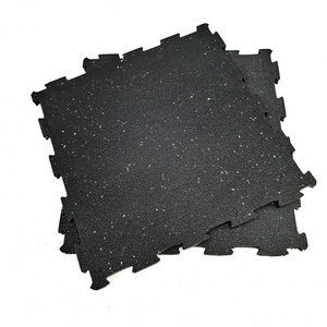 Made In China Multi-function Recycled SBR rubber granulated self-interlocked Gym Rubber Mat