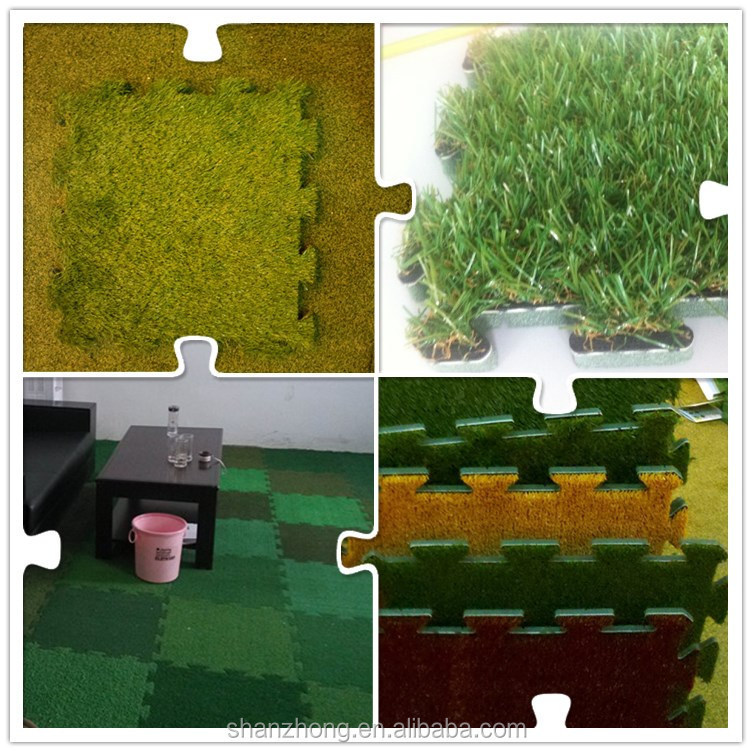 Long useful life outdoor interlock tiles artificial grass and sport flooring