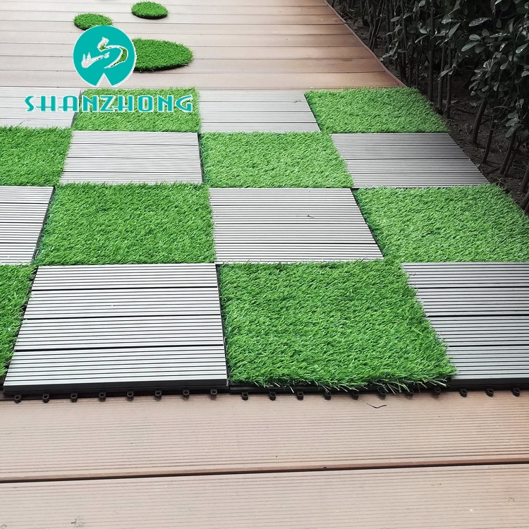 Long useful life outdoor interlock tiles artificial grass and sport flooring