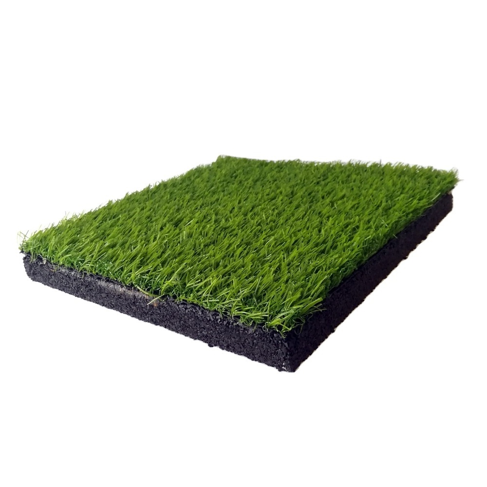 REACH and EN1177 Certificated Interlock pins insert Artificial Grass Tile Rubber Tiles Mat