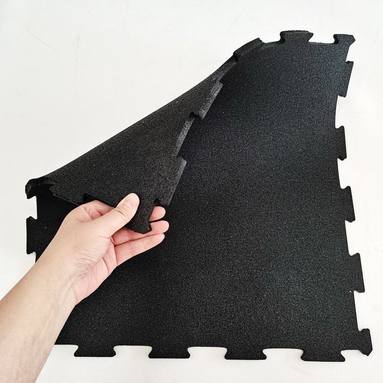 Made In China Multi-function Recycled SBR rubber granulated self-interlocked Gym Rubber Mat