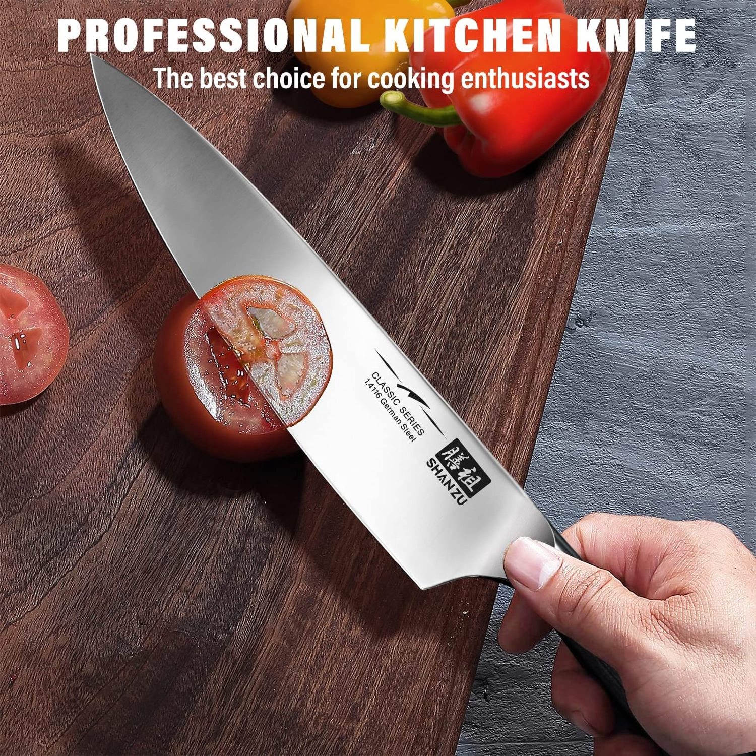 Super sharp chef knife professional cooking German Japanese pakka wood handle Damascus steel laser pattern knife kitchen knives