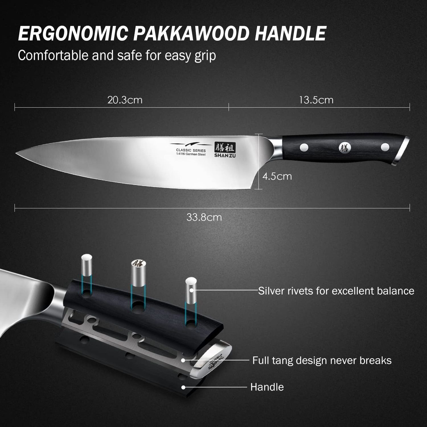 Super sharp chef knife professional cooking German Japanese pakka wood handle Damascus steel laser pattern knife kitchen knives