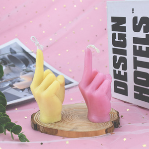 Modeling finger gestures middle finger scented candle silicone mold