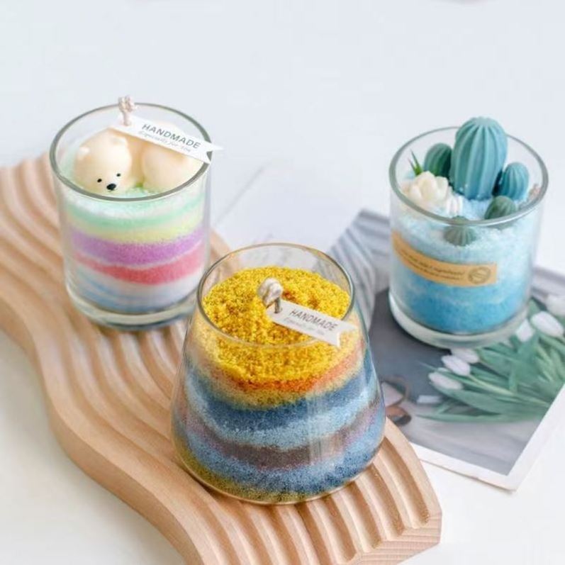 Wholesale New Innovations Good Price Self Melting Wax Sand Candle