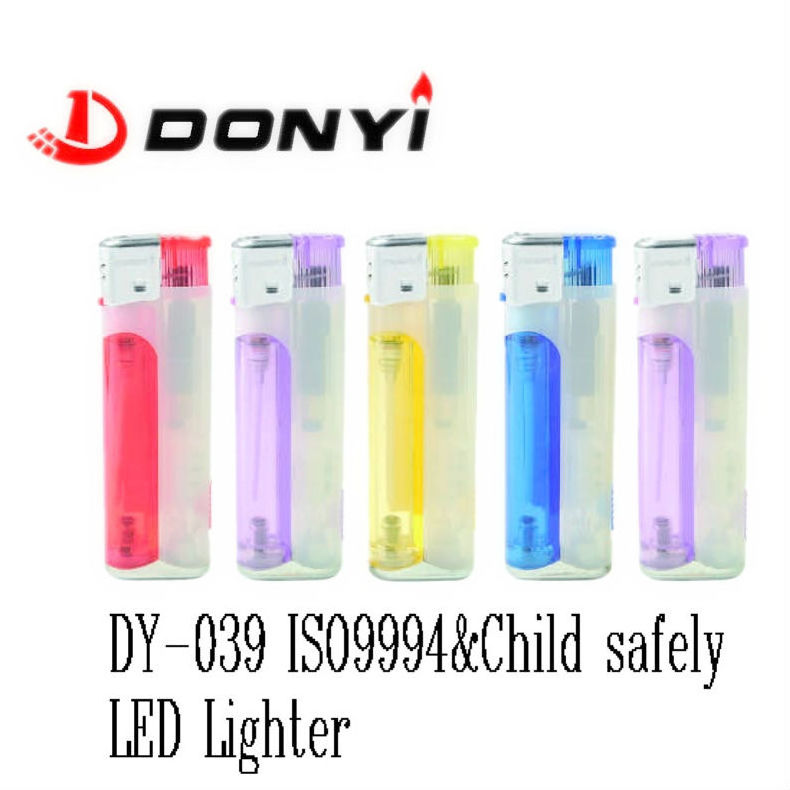 Dy-039 LED Fancy Custom Lighter Electric Piezo Lighter Gas Lighter