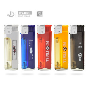 Dy-039 LED Fancy Custom Lighter Electric Piezo Lighter Gas Lighter