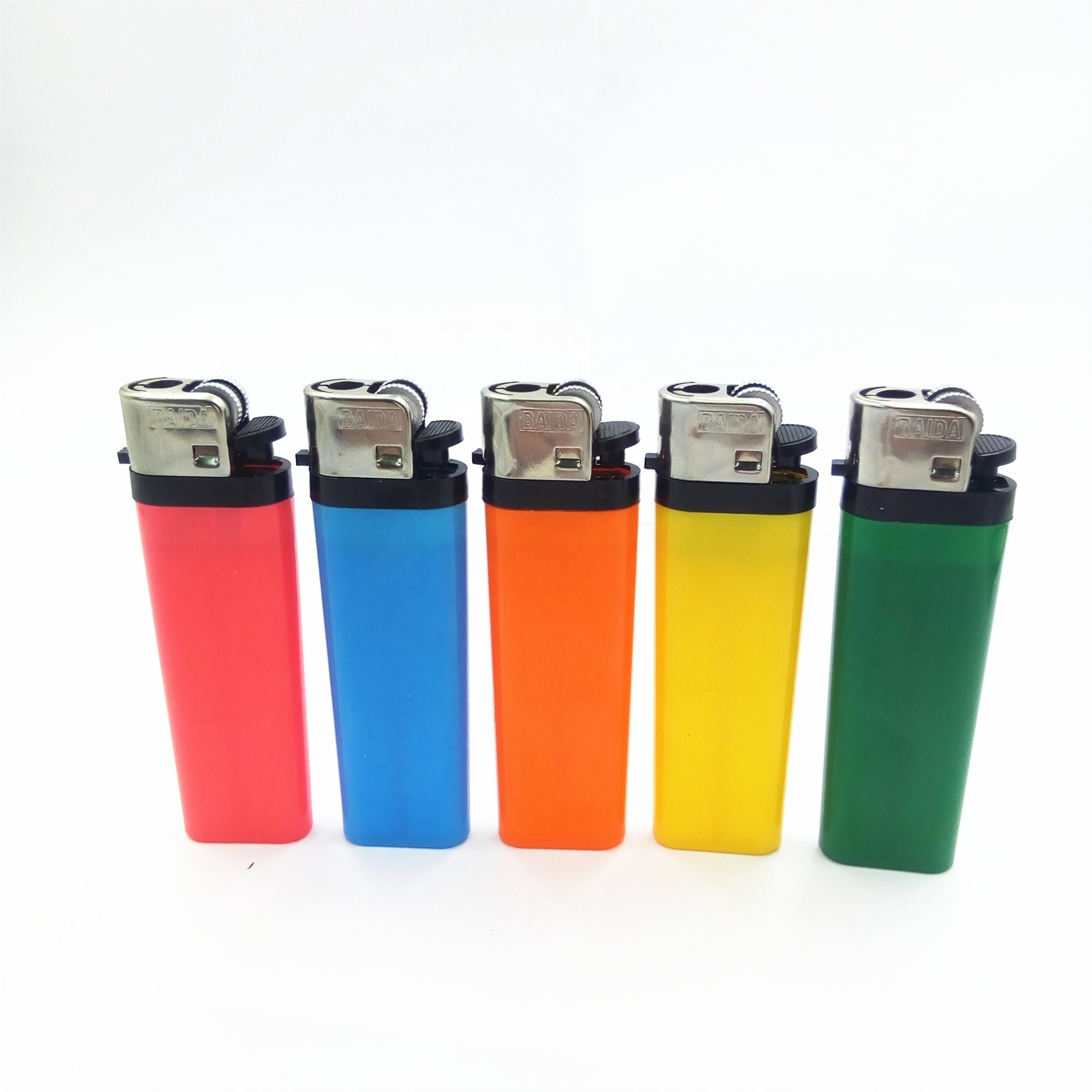 Basic Style Flame Flint Lighters FIve Transparent Colors Disposable Lighter