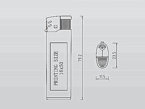 Dongyi 2019 Top 20 Hot Sale High Quality  Plastic Electric  lighter length 79.2mm