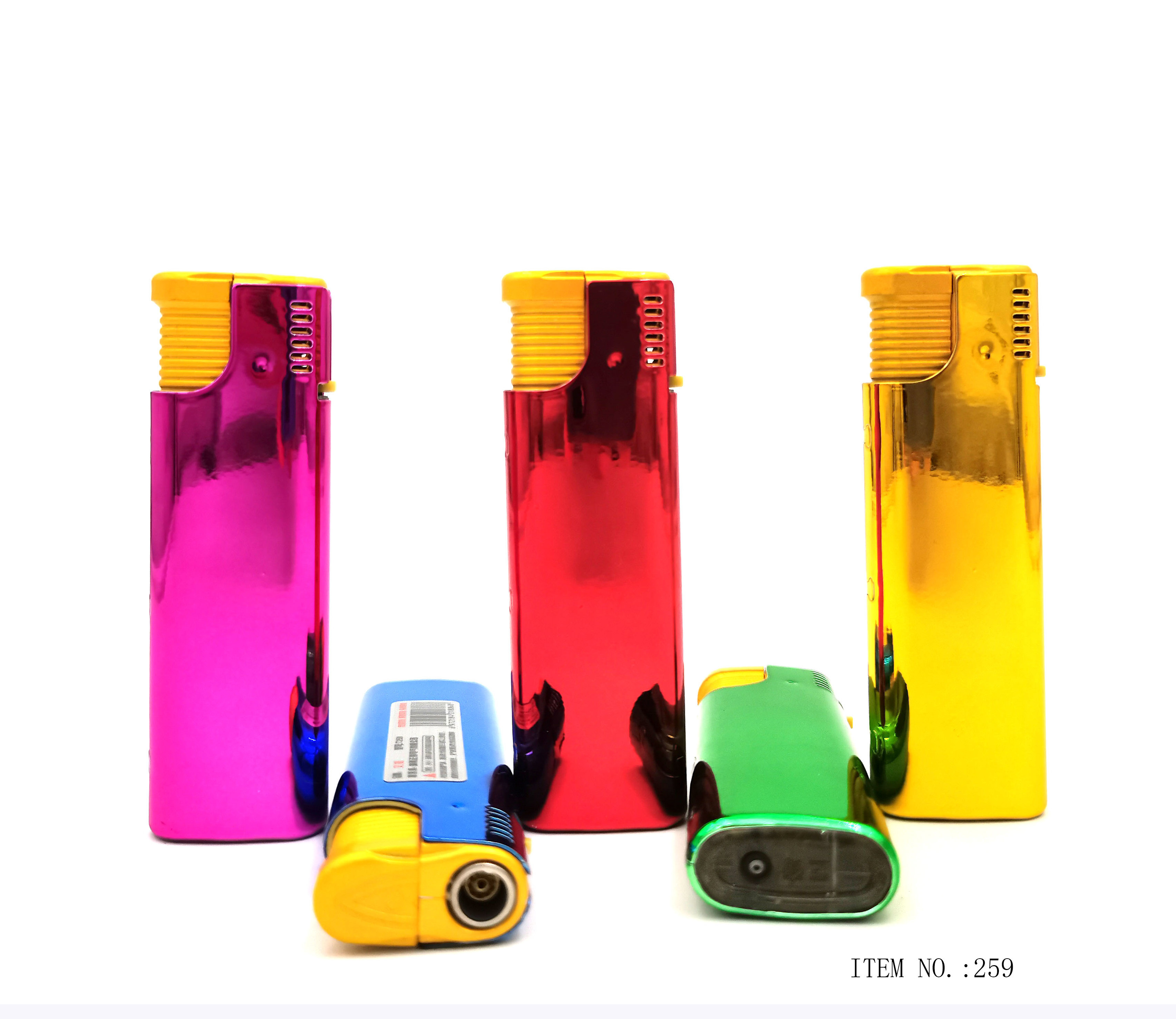 Dongyi  2023 Hot Sale Electronic Plastic Windproof  metal shell torch  lighter big size 259 model