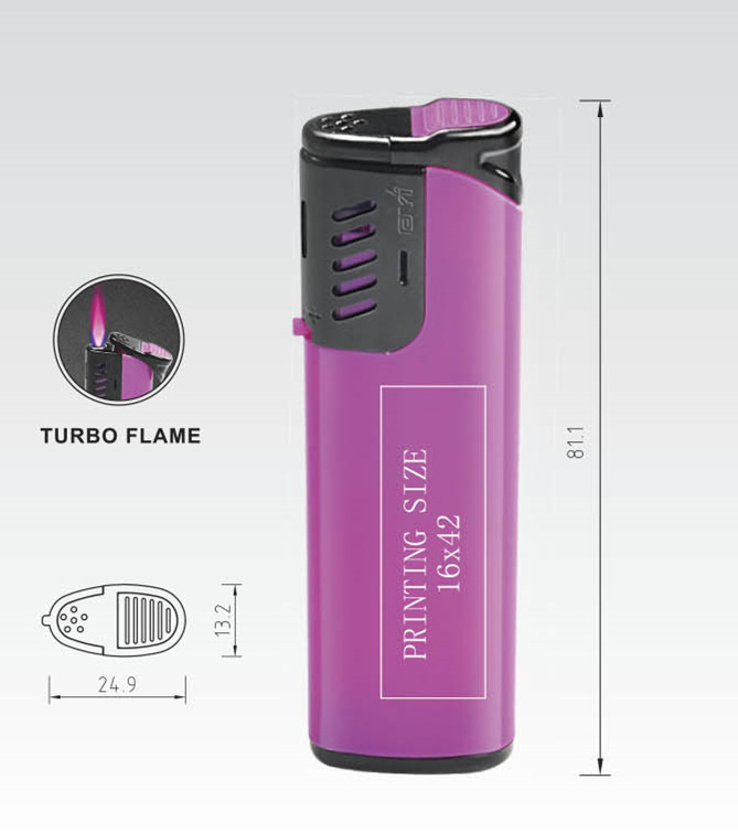 Dongyi  2019 Hot Sale Electronic Plastic Windproof  CR  EUR Standard  lighter Length 81.1mm - DY-F001