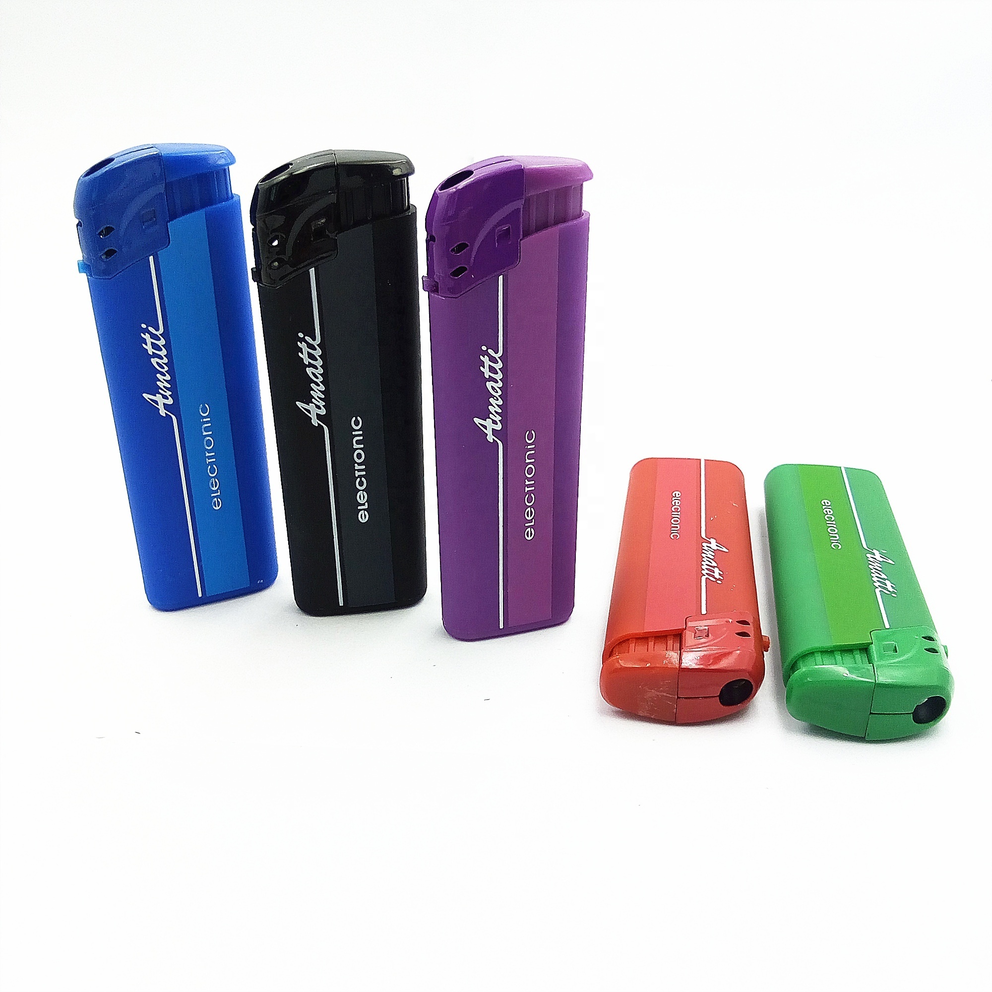 Dongyi High Quality  Colorful  CR  Plastic Electric  lighter 82mm