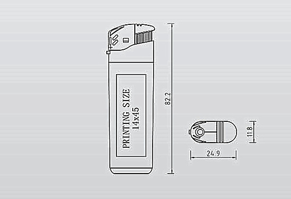 Top 20 sale  High Quality  Dongyi Plastic Electric  lighter Length 82.2mm -DY 588