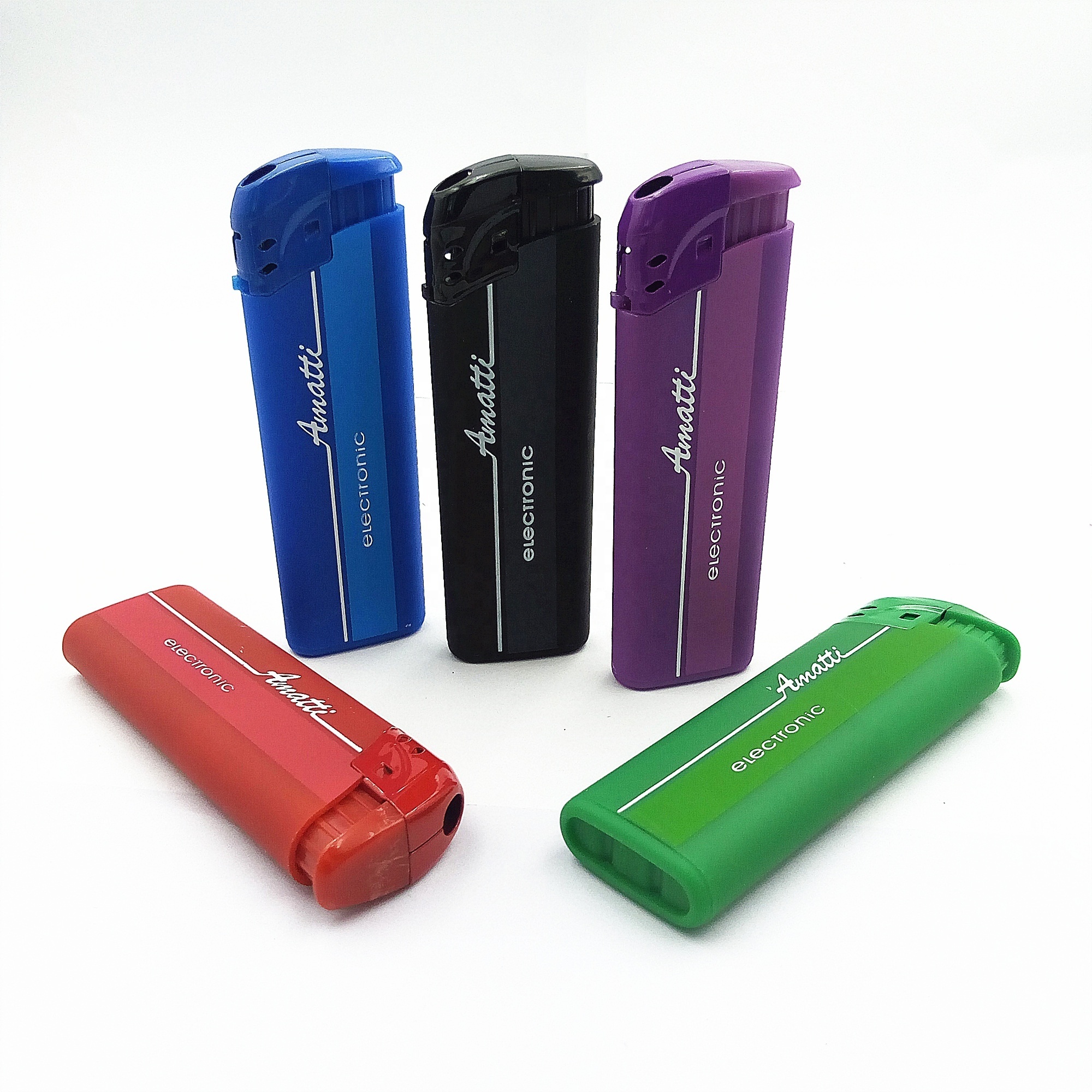 Dongyi High Quality  Colorful  CR  Plastic Electric  lighter 82mm