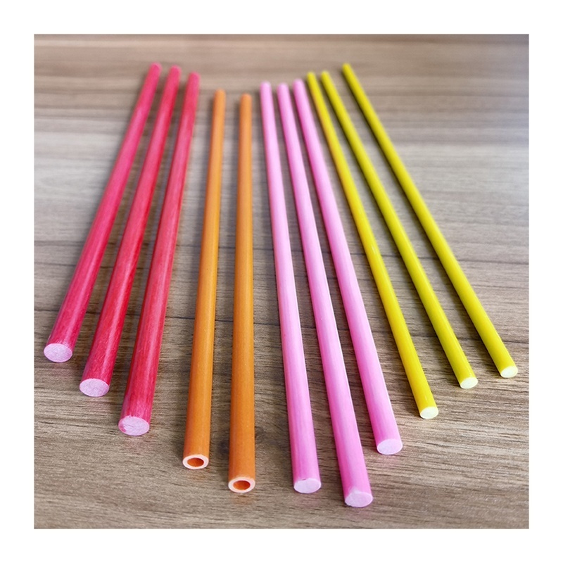 Haoli beige light weight anti-corrosive durable solid fiberglass rod for small arched greenhouse/ box frame/tent