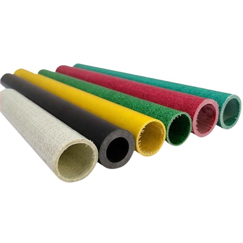 Haoli Factory Supply High Strength Fiberglass FRP GRP Pultruded Round Tubes Pipes Fiberglass Composite plastic Pultruded Pr