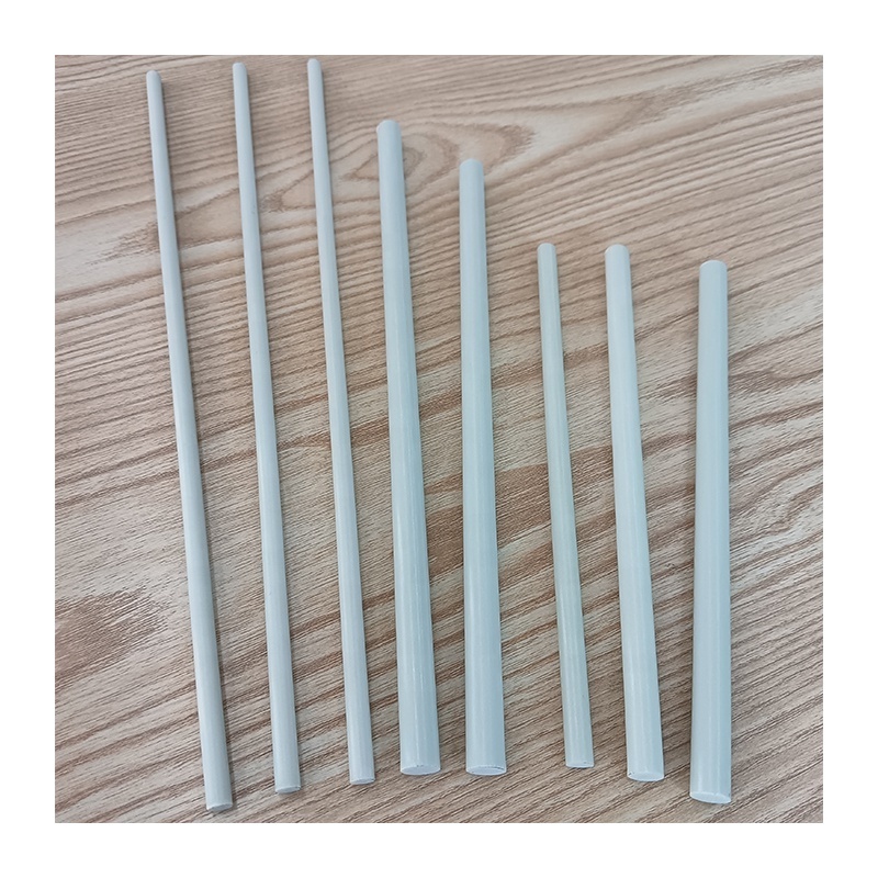 Haoli beige light weight anti-corrosive durable solid fiberglass rod for small arched greenhouse/ box frame/tent