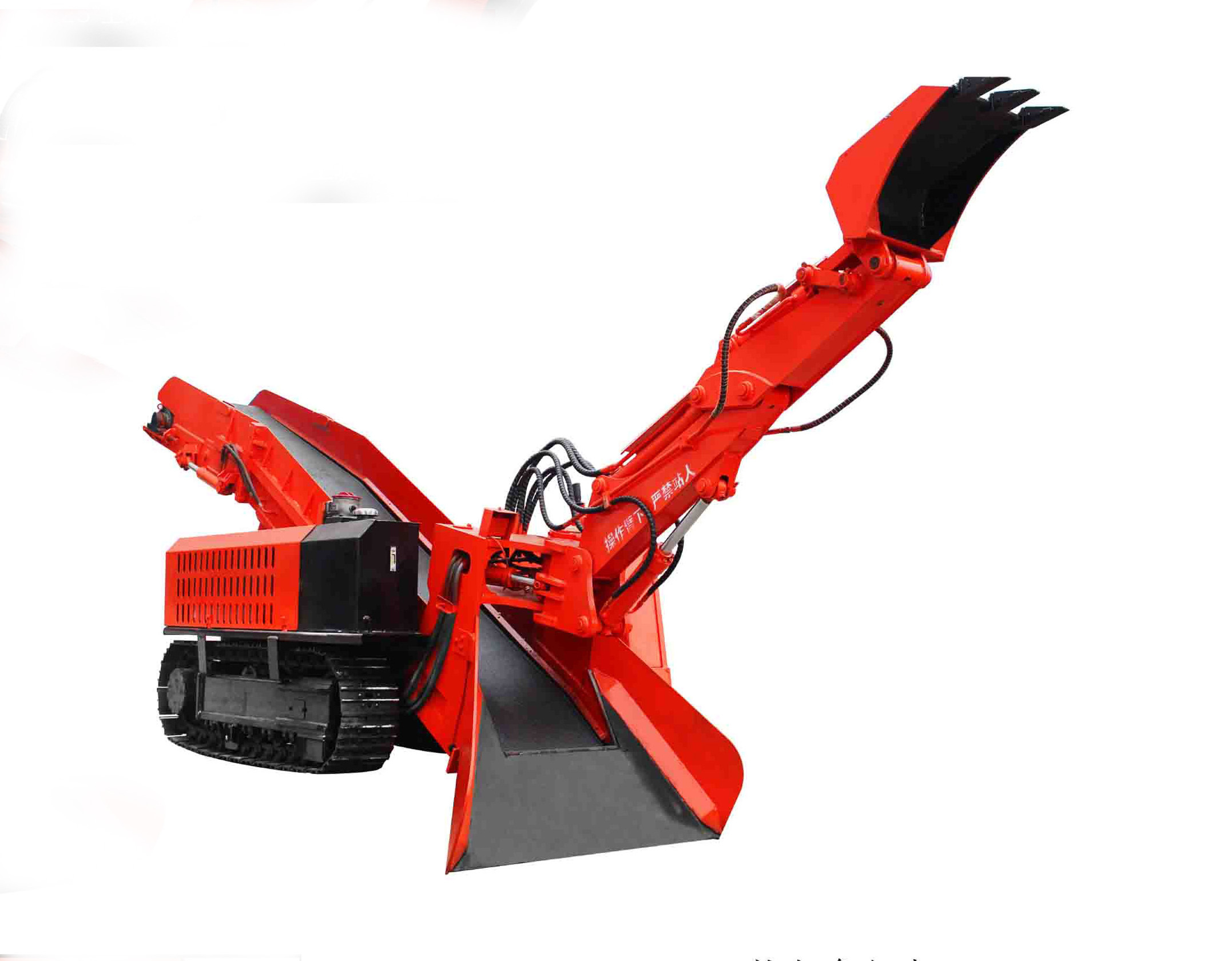 chain and belt conveyor crawler mucking loader machine, ZWY-80T Crawler Scraper coal mine with slag raking machine