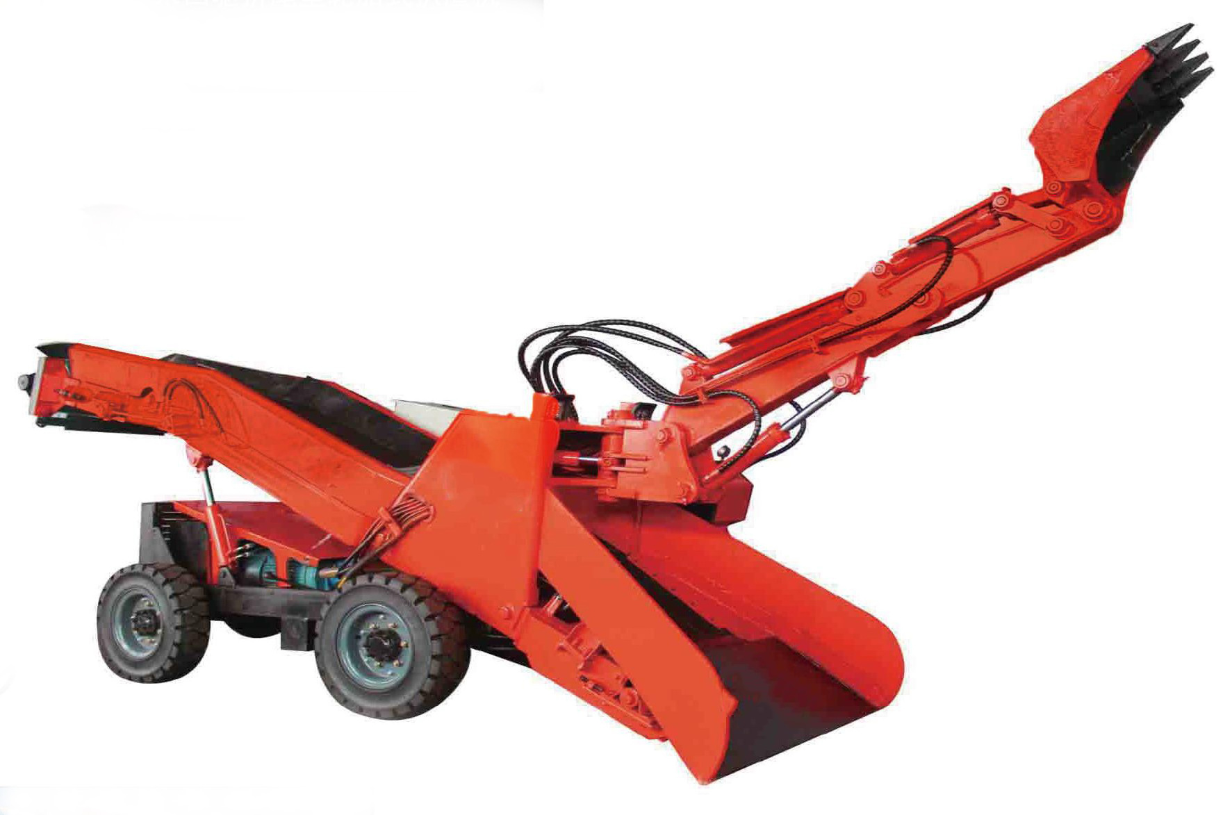 chain and belt conveyor crawler mucking loader machine, ZWY-80T Crawler Scraper coal mine with slag raking machine