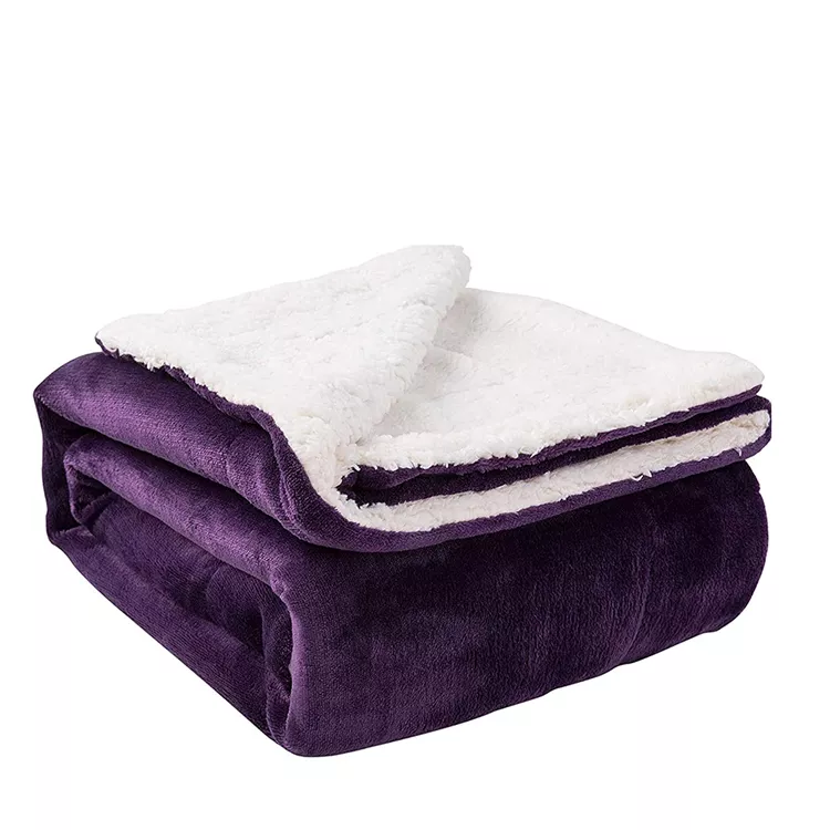 Good Quality Manufacturer Flannel Sherpa Fleece Thick Warm Winter Throw Blanket Personalized blankets for winter