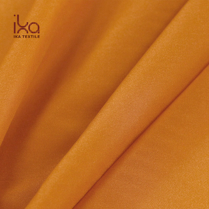 Yellow Plain Dye Woven Quality Silk Women Clothing Elastic Pure Chiffon Fabric in Pakistan