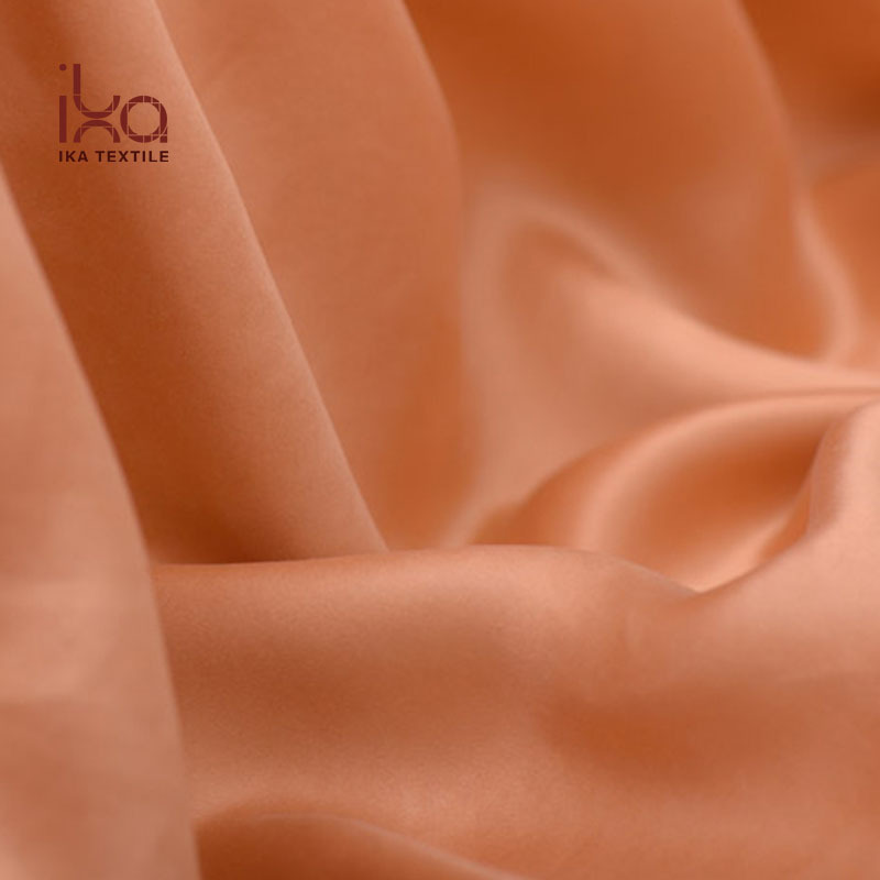 Orange Sand Washed Dull Thick 100% Mulberrry 23mm Heavy Duchess Satin Silk Fabric