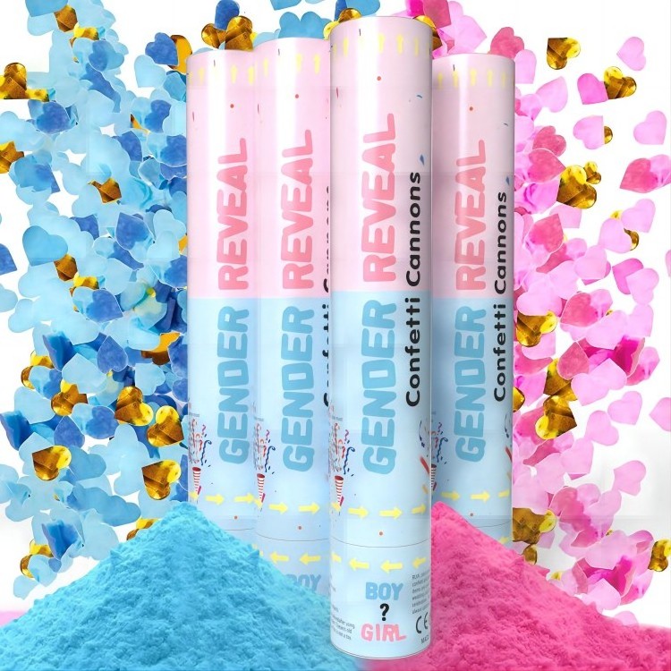 Confetti  Poppers Boy or Girl  Powder  Cannon Gender Reveal Confetti Cannon