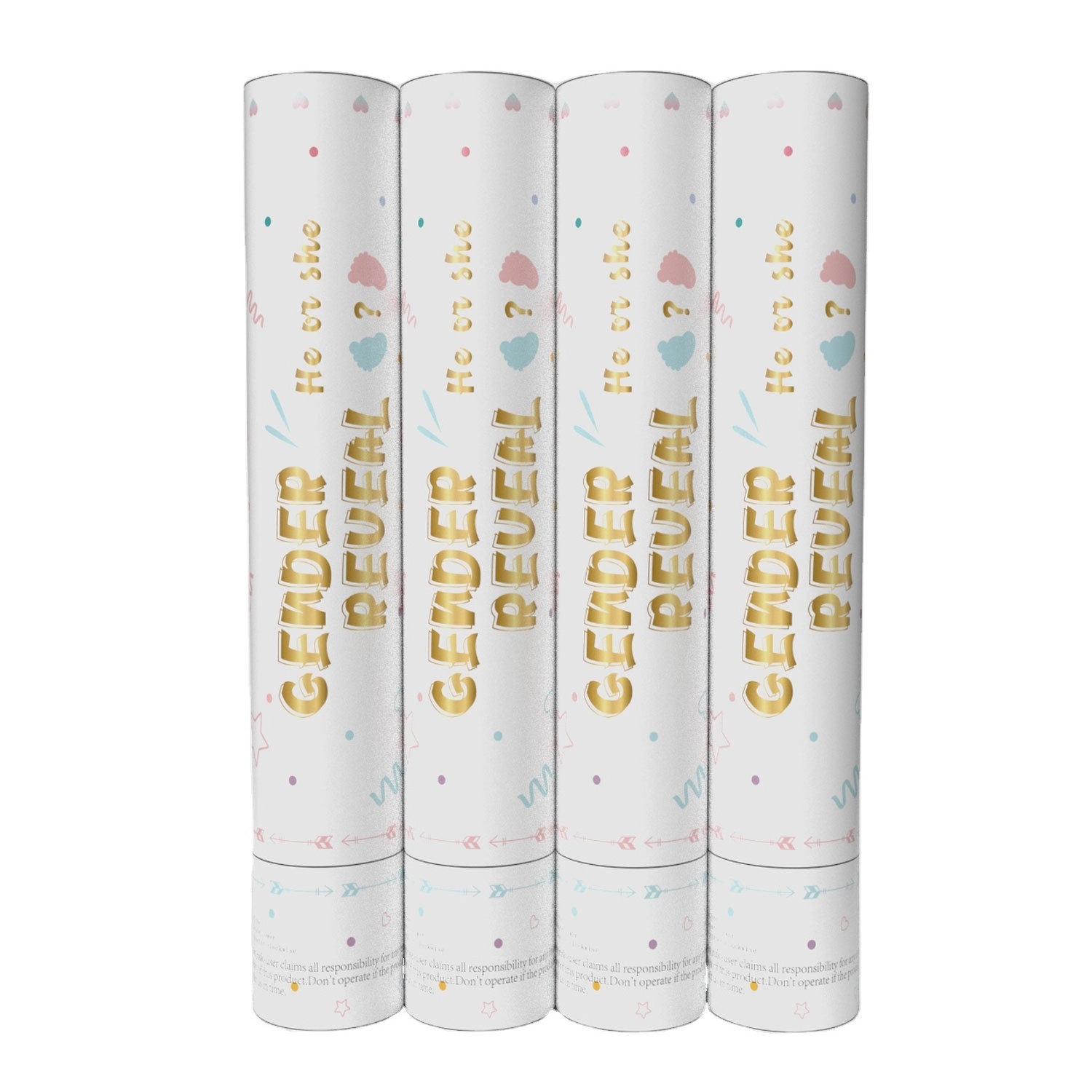 Pink or Blue Confetti  Poppers Gender Reveal Powder  Cannon