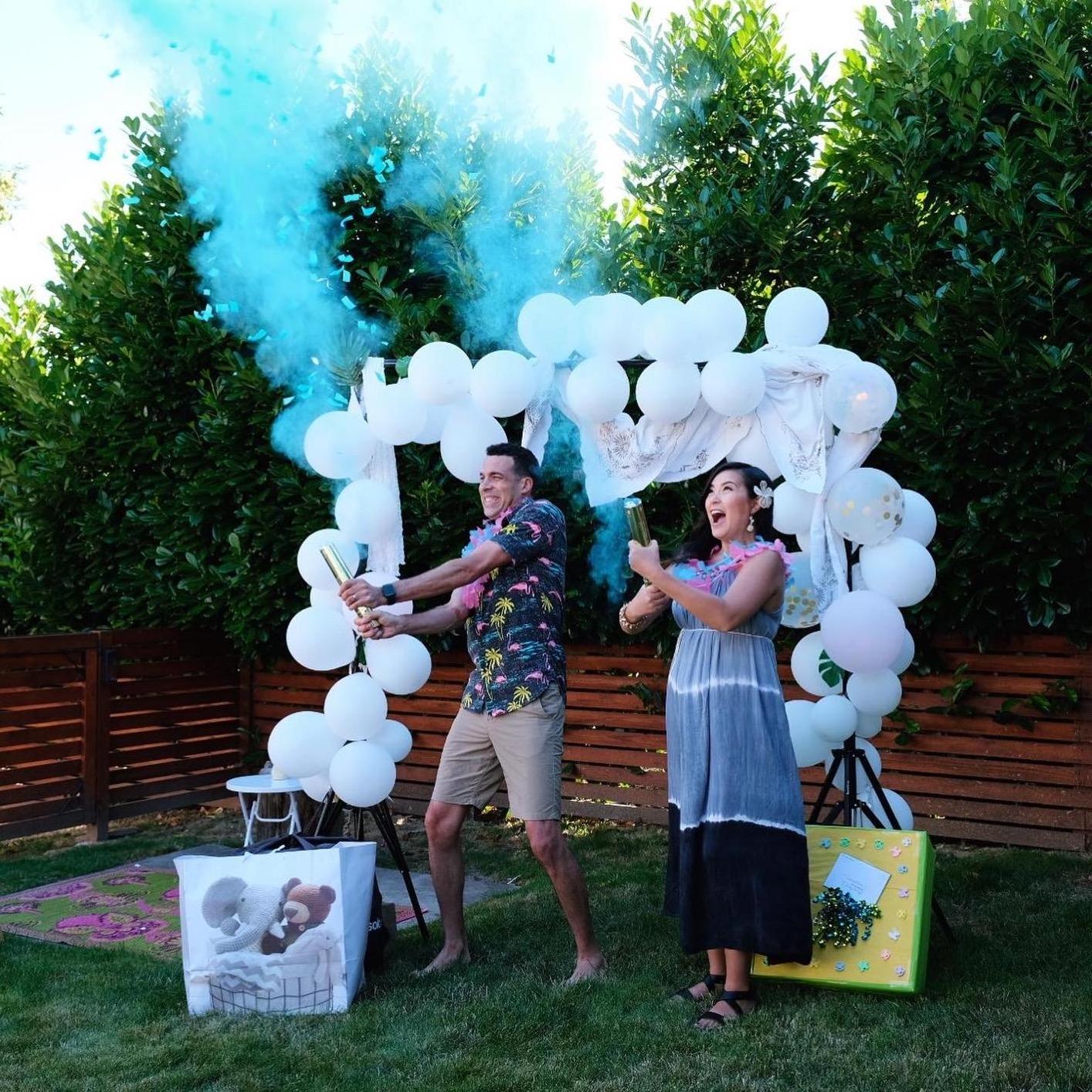 Hot sells 100% biodegradable confetti powder cannon Gender Reveal party cannon