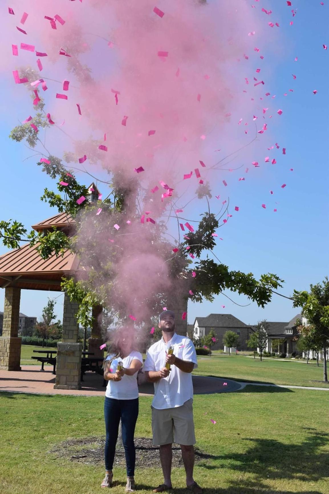 Hot sells 100% biodegradable confetti powder cannon Gender Reveal party cannon