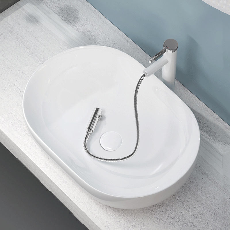 Porcelain wc oval vessel bathroom countertop lavabo art sink ceramic table top hand wash basin