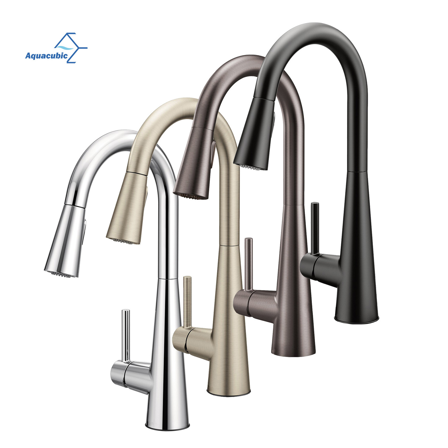 Luxury Home Single Lever 304 Stainless Steel Kitchen Sink Water Mixer Tap Pull Down Kitchen Faucet