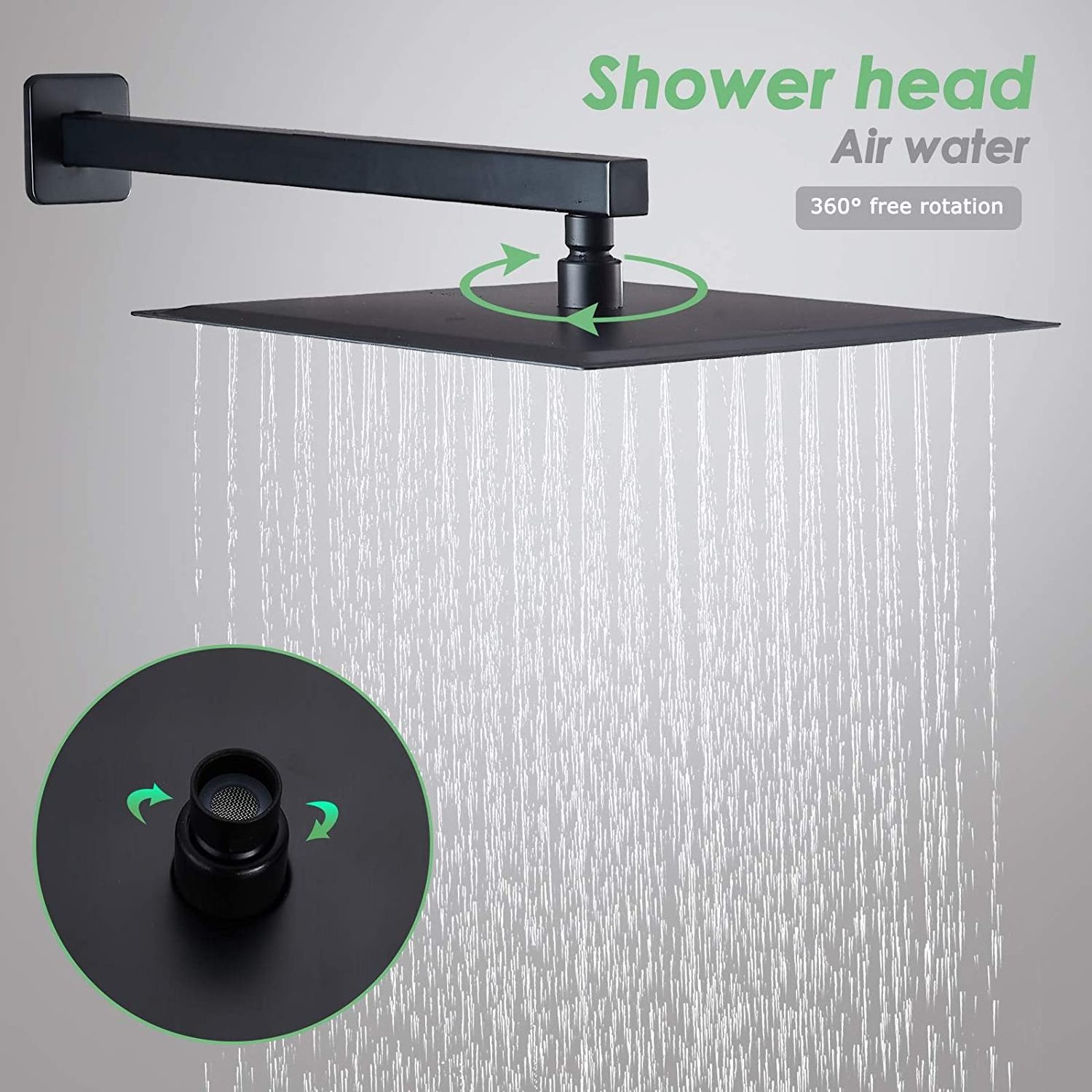 Aquacubic CUPC Certified Bath Shower Faucet Set Shower System with Sliding Bar