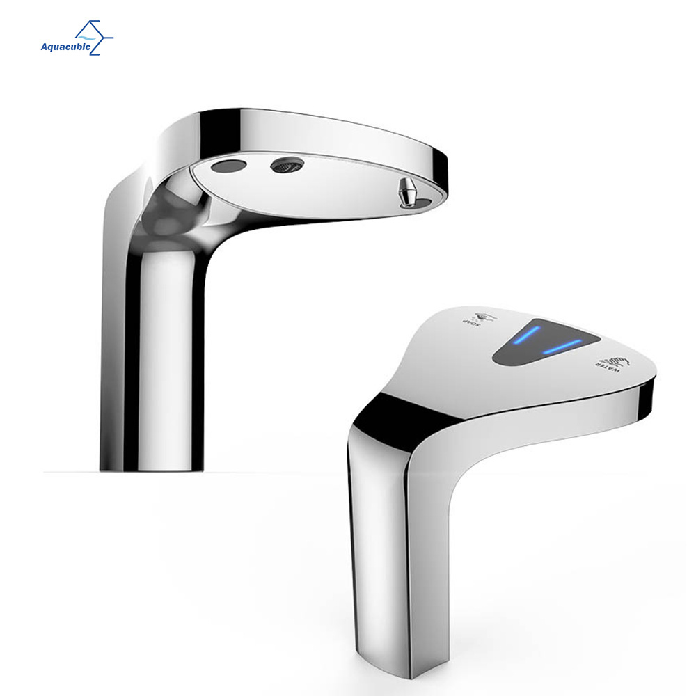 Automatic Electronic Cold Hands Free Touchless Infrared Integrated Basin Faucet with Soap Dispenser